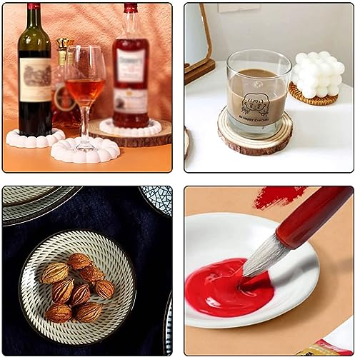 Image of RKPM HOMES Bubble Coaster Mould I Silicone Round Epoxy Resin Deep Casting Tray I Ashtray Mold for Homemade Ornament DIY Art Crafts Jewelry Storage Box Ring Trinket Container Table Decoration (Large)