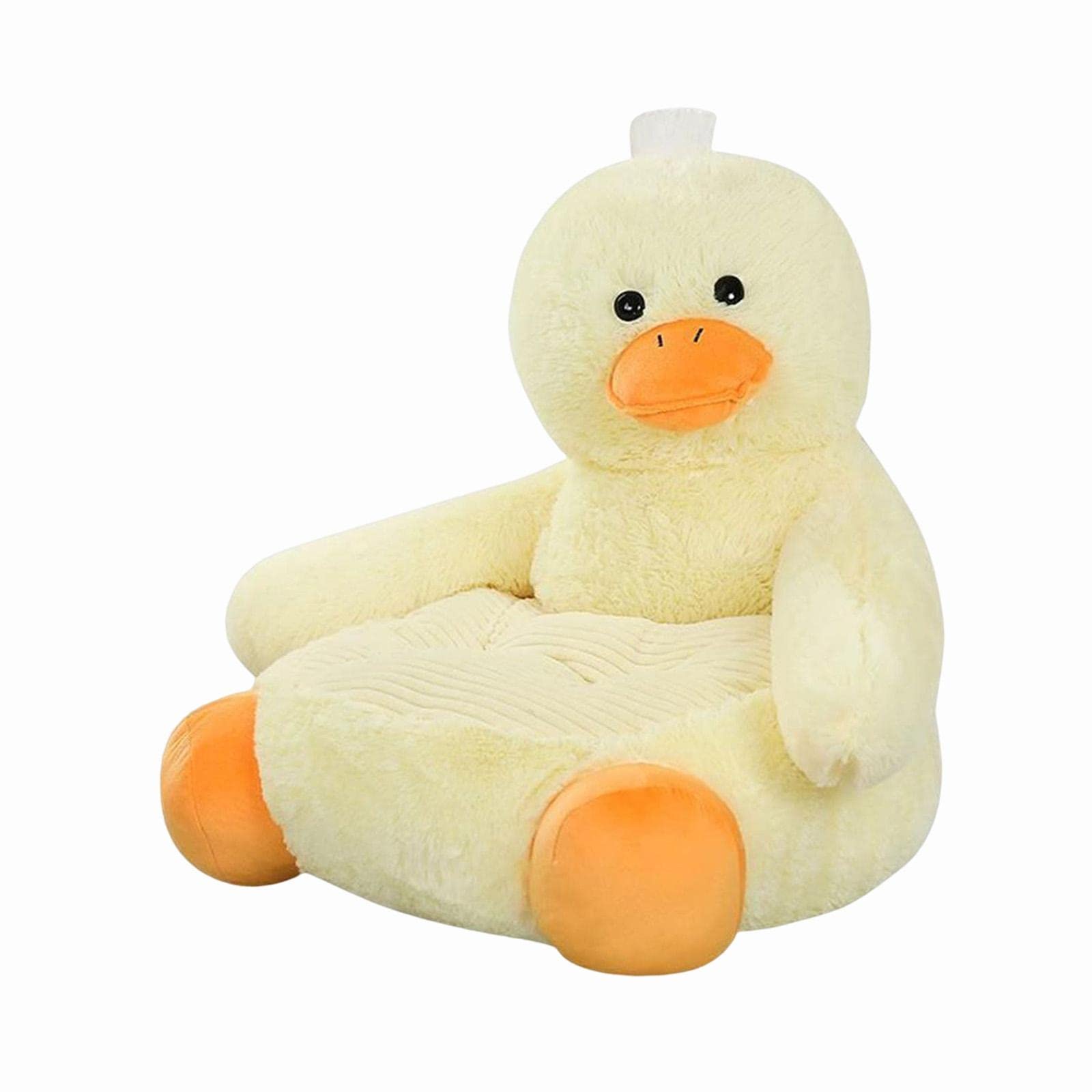 Kids Animal Sofa Seat Cozy Armchair for Home Decor, Soft Plush Children's Armchair, Cute Animal Shaped Chair for Bedroom Living Room Playroom- Duck