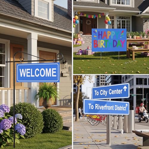 Image of Patelai 12 Pcs 24 x 36 Inches Corrugated Plastic Sheet Corrugated Poster Board 4mm Thick Waterproof Blank Board Sheets Plastic Yard Sign for Garage and Estate Sale, Indoor and Outdoor Use(Blue)