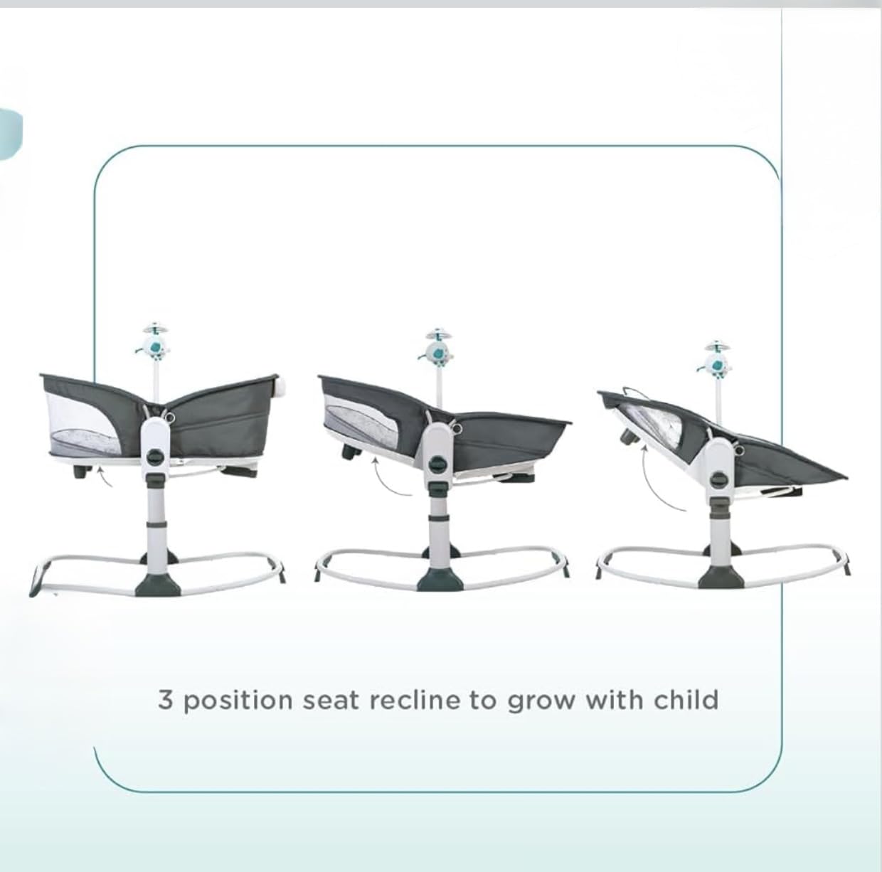 richtots Premium Mastela 6 in 1 Multi-Function Bassinet with 3 Point Harness and 3 Height Adjustment Removable Music and Vibration Unit 3