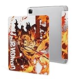 炎柱・煉獄杏寿郎 iPad 9/8/7 に対応する 保護ケース (10.2インチ、2021/2020/2019モデル、iPad 第9/8/7世代用) 三つ折スタンド 鬼滅 Pencil収納可能透明バックカバー 薄型 スタンド 衝撃吸収 タブレットカバー オートウェイク/スリープ機能