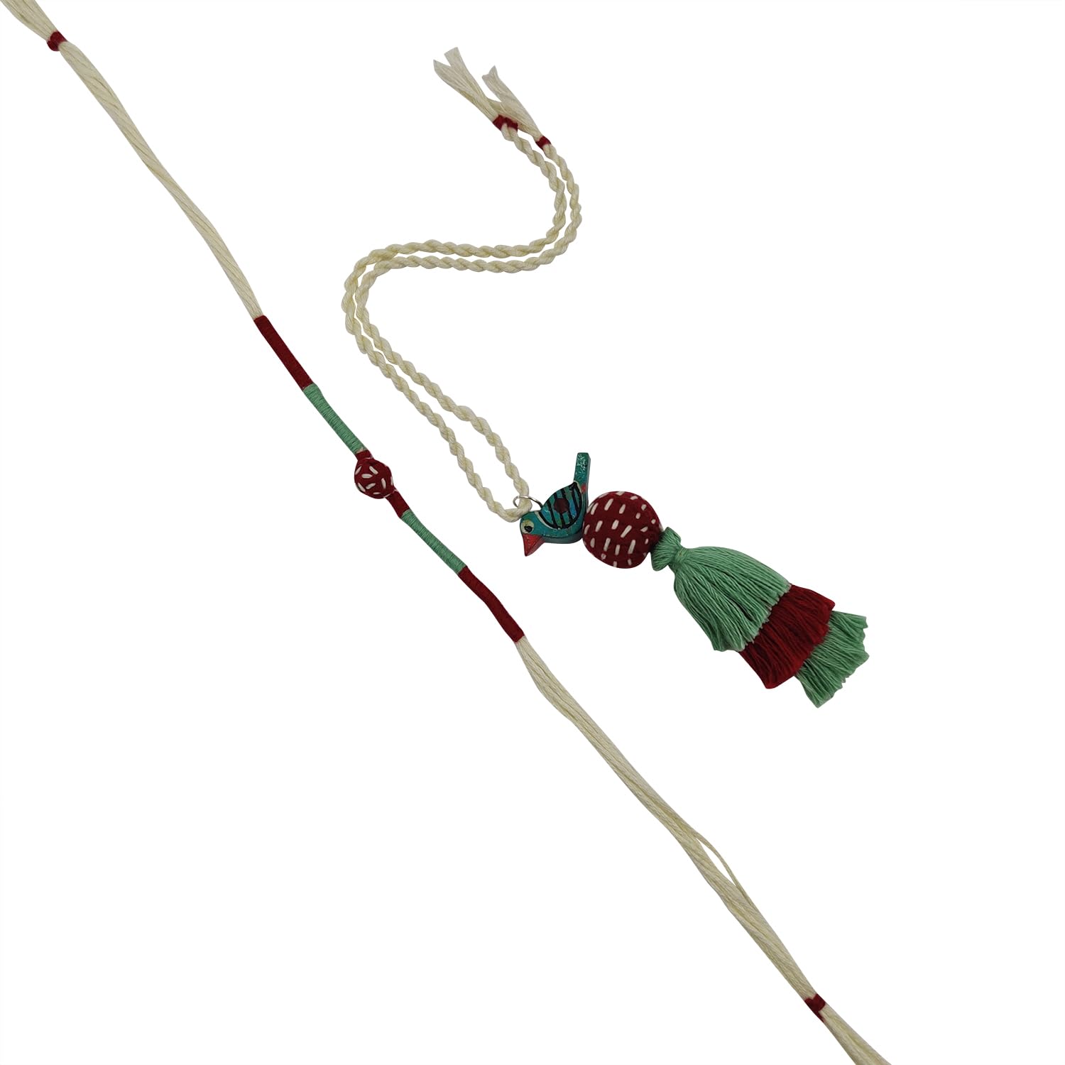 Handmade Designer embroidery Fabric Eco Friendly Rakhi For Brothers and Bhabhi/Couple Rakhi for Bhaiya and Bhabhi