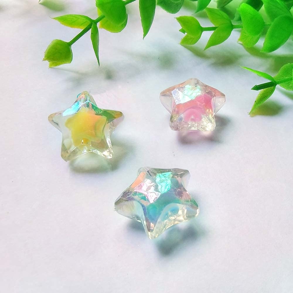 Lot De 500 Perles En Acrylique En Forme D'étoile Pour La