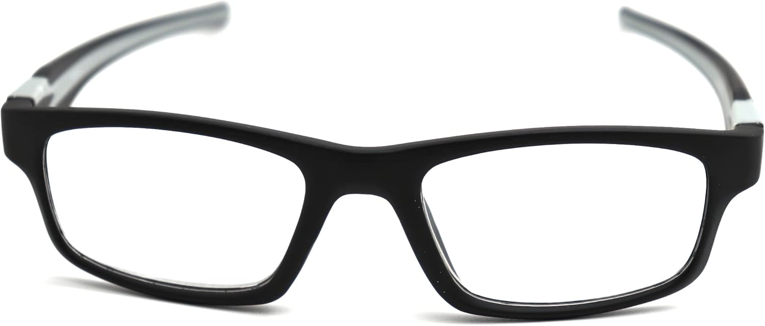 ColorViper Sports Double Injection Readers Flexie Reading Glasses size and color very (GREY, 3.50), One Size