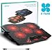 Produktbild Laptop Kühler USB notebook stander 12-15,6 Zoll, 5 Lüfter 2500 U/min Laptop Cooling Pad mit LCD-Display (Rot)