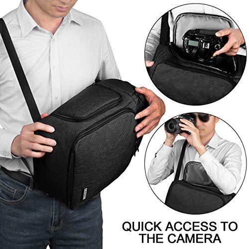 Mochila CADeN para cámara DSLR impermeable negra miniatura 5