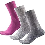 36 - 40 Devold Daily Light Socken 3 Pack Damen pink/bunt