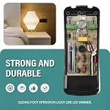 Dytabepl Ściemniacz nożny 220 V, sterowany nożnym ściemniaczem LED, suwak liniowy z pełnym zakresem do/LED