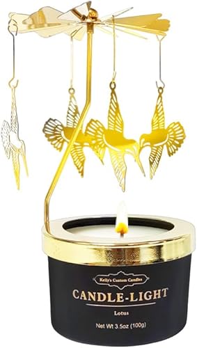 Miniatura 10 de Regalos de cumpleaños para mujeres, amistad, regalos para mamá, regalos de vacaciones para mujeres, velas giratorias perfectas (ángel + carrusel)