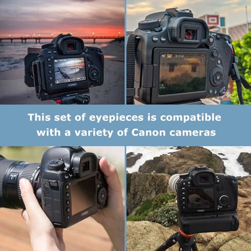2 Stück Augenmuschel Für Canon Ef Okular 100D 550D 600D 650D 700D 750D 760D 1000D 1100D,Sucher Kamera Augenmuschel,Sucher Okular Ersetzt Canon Ef,Kamera Okular Sucher Passend,Schwarz