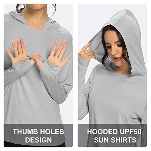M Maroaut Women's Upf 50+ Uv Sun Protection Hoodie Long Sleeve Hiking Shirt Lightweight Quick Dry Outdoor Running Fishing #TOP3