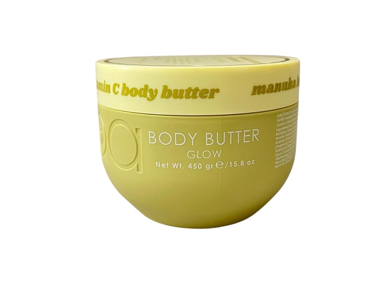 Glow Body Butter with Manuka Honey, Vitamin C, Shea Butter, Ultra-Hydrating, Australian Owned, 15.8 oz