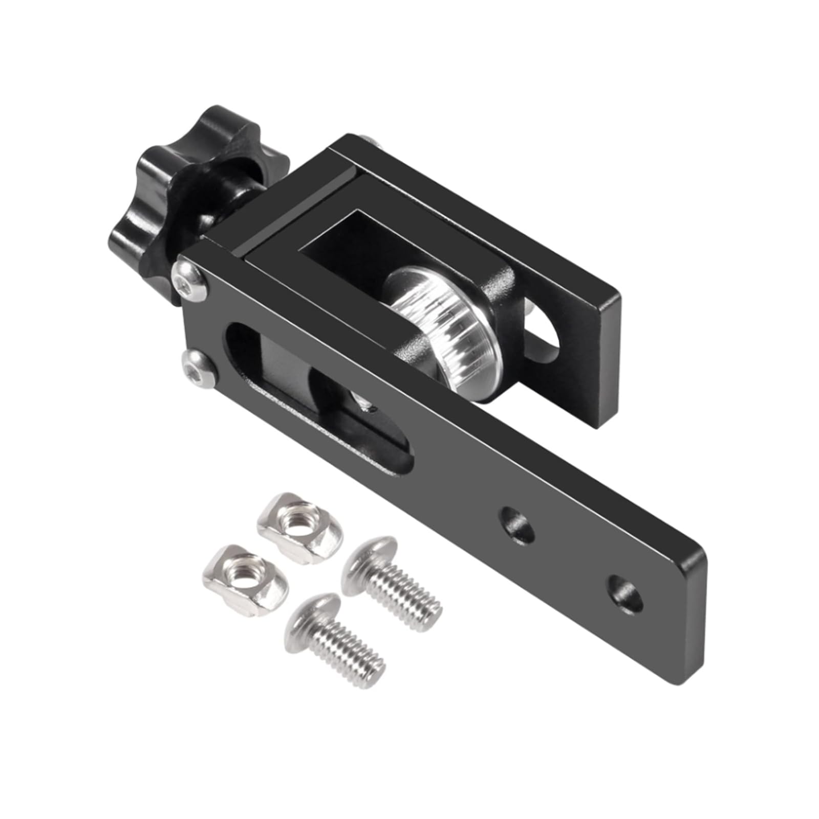 Upgrade 2020 Profile X-axis Synchronous Belt Stretch Straighten Tensioner for Creality Ender-3/Ender3 Pro/Ender3 V2/CR-10/ CR-10 V2/ CR-10 V3/CR-20 Pro 3D Printer Parts (Black)