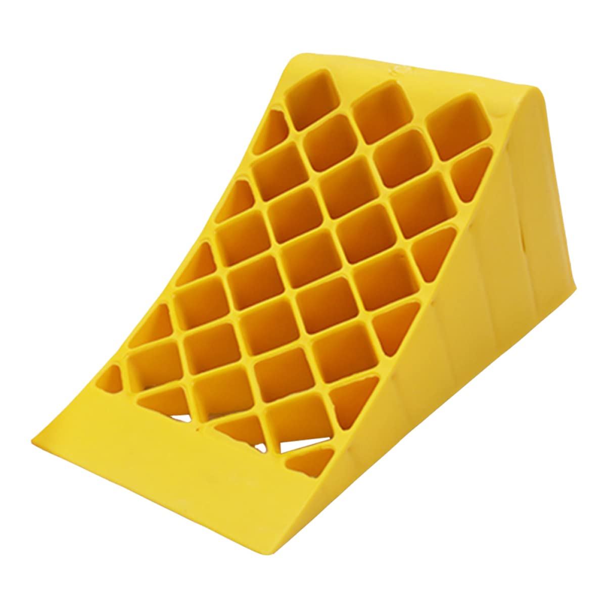 Cuneo Resistente alla Pressione e Assorbente di Rumore Fermaruota Pe Giallo in Plastica Blocco Ruota Portatile per Auto, Camion e Rimorchi, per Parcheggio Sicuro