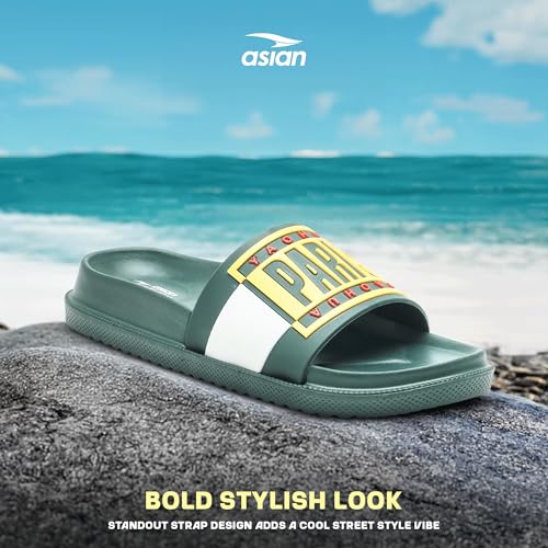 Image of ASIAN Slider-77 Men's Sliders | Stylish & Cool Casual Slip-On Slides with Soft Cushion, Lightweight Comfort & Strong Grip Sole for Daily Use