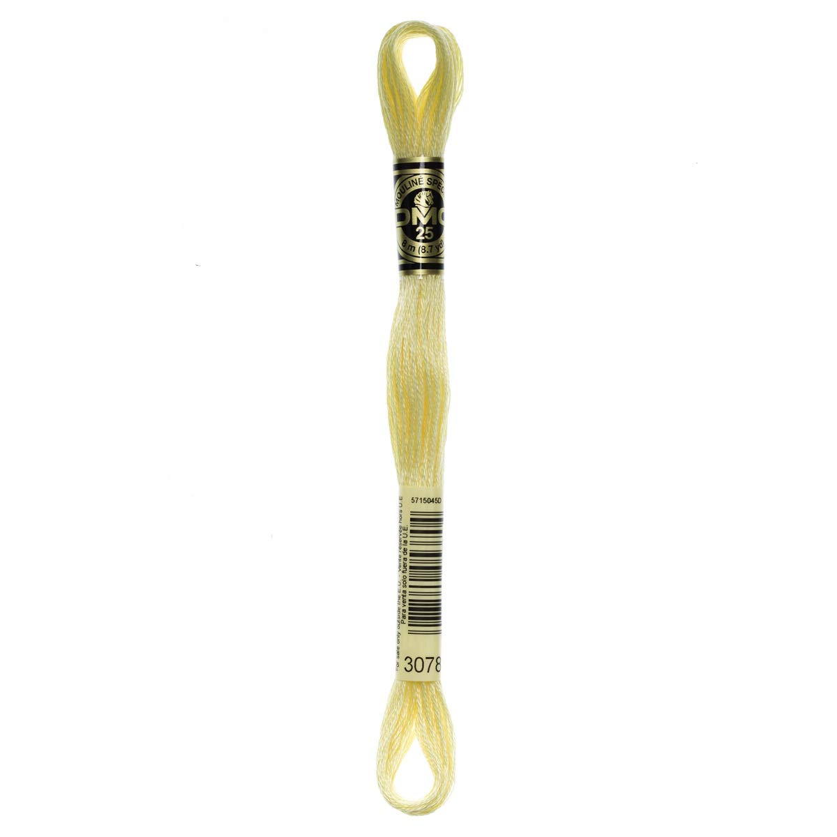DMC Embroidery Floss Mouline Stranded Cotton Thread for Hand Embroidery and Sewing - Colour No: 3078-5 x 8m Skeins — image 1