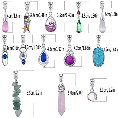 15 Pairs Silver Clip On Earrings Women Natural Stone Earring Crystal Earrings Dangle Earrings Earingings For Women #TOP6