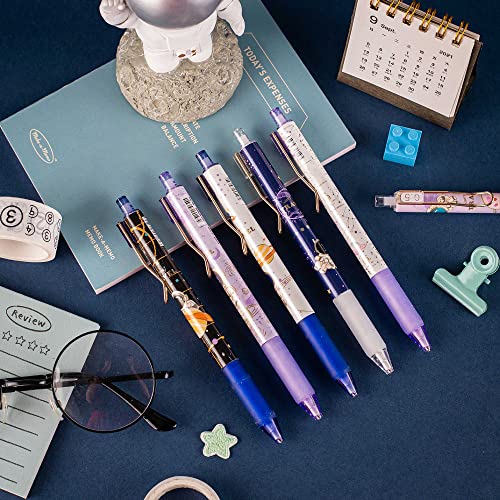 4Pcs Cute Kawaii Starry Sky Travel Press Mechanical Pencil Writing Student Stationery Automatic Pencil For Draft Drawing, Carpenter, Crafting, Art Sketching Party Gifts Office Supply, Random Color