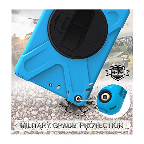 Ipad 9.7 2018/2017 Case, Zermu Heavy Duty Three Layer Shockproof Rugged Cover Hard Pc+Silicone Hybrid Impact Resistant Armor Case With Built-In Stand+Hand Strap+Shoulder Strap For Ipad 6Th Generation #TOP2