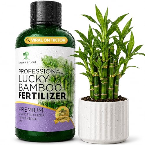 Professional Lucky Bamboo Fertilizer Liquid 3-1-2 Concentrate 8 oz, Premium Bamboo Plant Fertilizer...