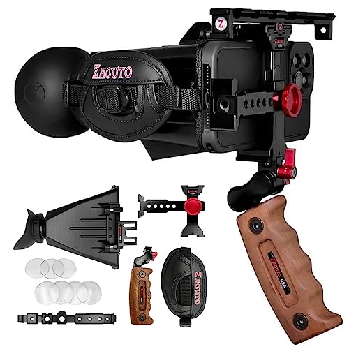 Image of Zacuto Director's Rig | Smartphone Video Rig with Smart Z Finder, Director's Grip, Accessory Rail, Bridge, Diopters & Anti-Fog Shields | Filmmaking & Content Creator Accessories for Mobile Phones