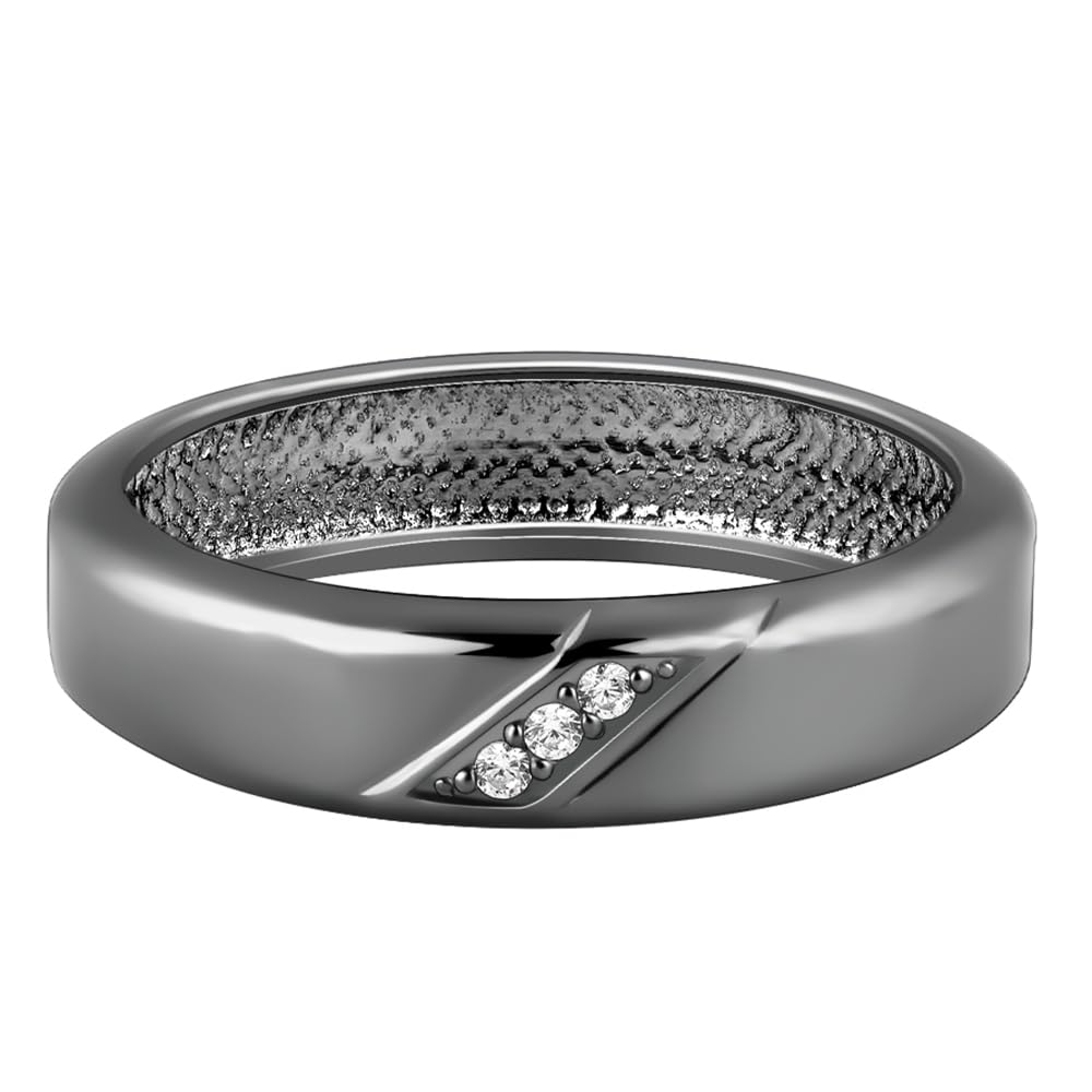 giva 925 Silver Black Rhodium Zirconia Band For Him,Fixed Size | Gifts for Men and Boys | With Certificate of Authenticity and 925 Stamp| 6 Months Warranty-picture-36