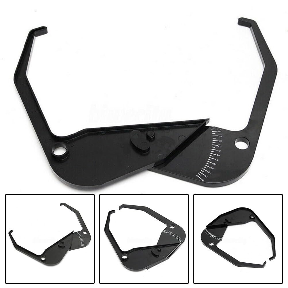 Bilanciatore per pneumatici, strumento di misurazione della larghezza del cerchione, strumento di misurazione con numeri bianchi luminosi, calibro in plastica portatile per bilanciatori
