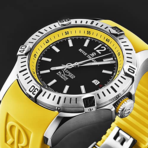 Men's 'Air Speed' Black Dial Yellow Rubber Strap Automatic Watch 16070.46382