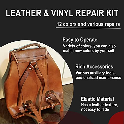 Endhokn Leather, Vinyl Recoloring Repair Kit - Car Seats, Sofas And Leather Products Crack, Fade, Wear Color Repair Paste 200Ml (12 Colors) #TOP2