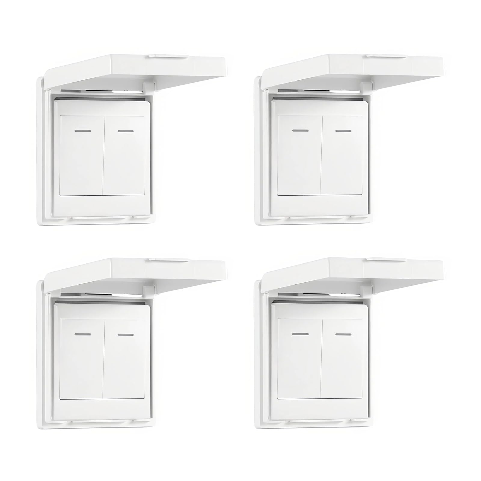 ZWWAAZHF Watertight Electrical Switcher Cover Clear Housing Seamlessly Wall Mounting for Bathroom Kitchen ImpactProof Slimly Electrical Outlet Protectors Protection Moistureproof for Kitchen Bathroom