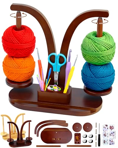 FIVEIZERO Double Magnetic Yarn Holder for Crocheting and Knitting