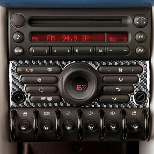 Garniture climatisation Mini Cooper R50 protection anti-rayure console centrale insert noir