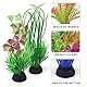 DEANKEJI Aquarium Pflanzen Künstlich, 16 Stück Aquarium Ornamente, Aquarium Pflanzen in Mehreren Formen und Farben, Wasserpflanzen Kann in Aquarien und Aquarien Verwendet Werden