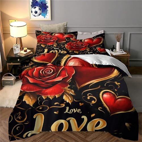 Housse de couette 220x240 cm vintage avec ses 2 taies d'oreiller pour ado