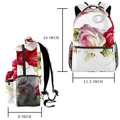 Sac à dos étudiant multicolore avec poches latérales pour ado