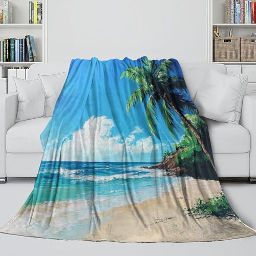 Couverture douillette pour le printemps plaid flanelle vagues 3D - 5