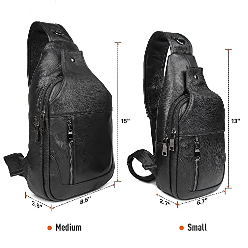 Polare-Cowhide-Leather-Waterproof-Casual-Daypack-Sling-Shoulder-Chest-Crossbody-Bag-For-Men
