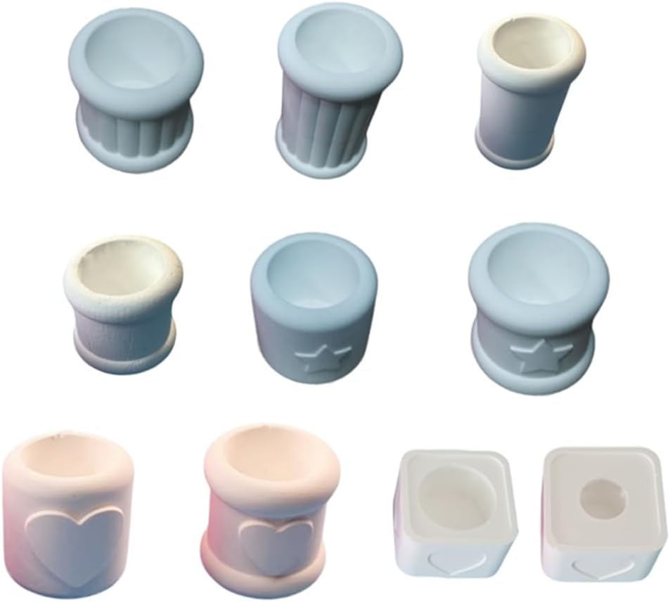 ティーライトキャンドルホルダー シリコン型 円柱型 キャンドルスタンド モールド 装飾