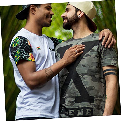 Aboofan 2Pcs Brooch Gifts For Men Rainbow Enamel Pin Metal Brooches Fashion Jewelry Rainbow Brooch Flag Pattern Brooches Man Jewelry Rainbow Lapel Brooch Pin Lovely Badges Cloth Metal #TOP3