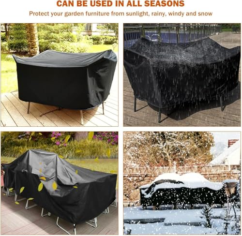 Housse table et chaise de balcon grande bâche de protection imperméable - 5