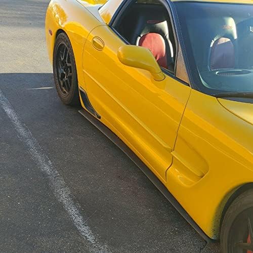 Miniatura 9 de ECOTRIC Faldas laterales, paneles basculantes, par de protectores estilo ZR1, compatible con Chevrolet Corvette C6 Z06 2005-2013 (modelos de cuerpo