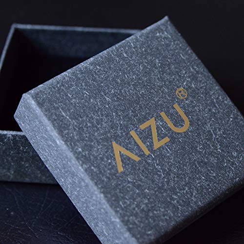 Aizu Viking Bracelet For Men - Brown Genuine Leather And Stainless Steel Bracelets With Gold Magnetic Clasp - Charm Cuff Bangle Wristband For Mens Boys Or Husband 8.3 Inches #TOP4