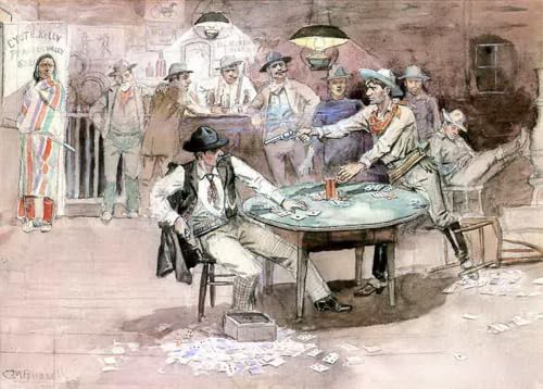 Peinture à l'huile faite à la main le cadeau idéal pour passionnés d'art Western