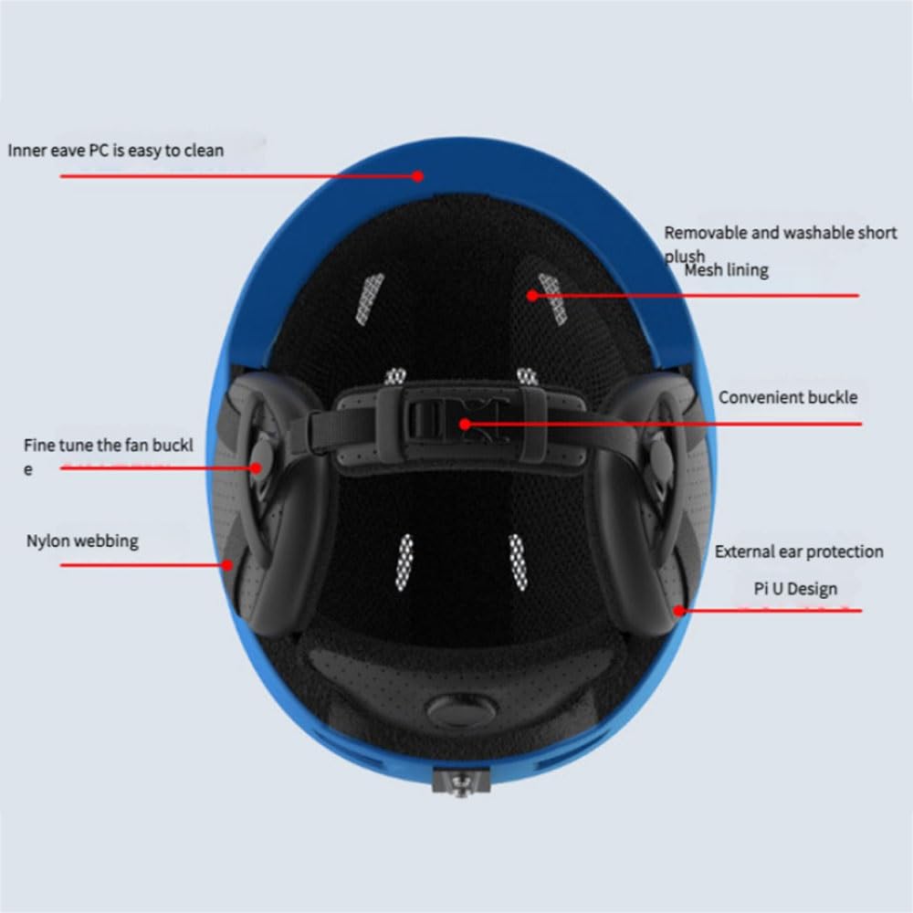Casque de Ski Hommes Femmes Unisexe Casque de Ski Casque de Sports de Neige avec aérations EPS Core pour Le Ski Snowboard Casque de Neige pour Adultes Jeunesse