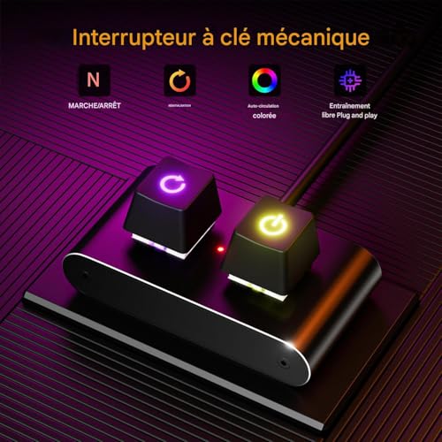 Bouton de commande PC plug and play pour boîtier inaccessible, switch alimentation déporté - 3