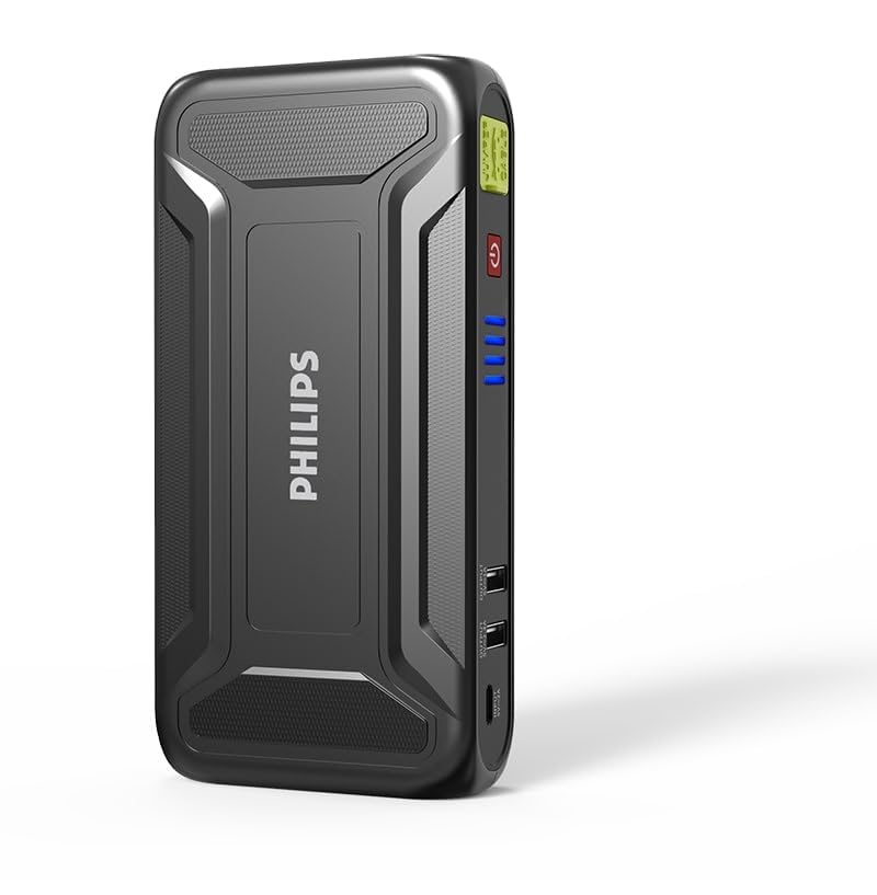 Image of Philips Car Jump Starter JS3210 | Compact Design | Compatible with 4.0L Petrol Engine, 3.0L Diesel Engine and Two Wheeler | 9900mAH
