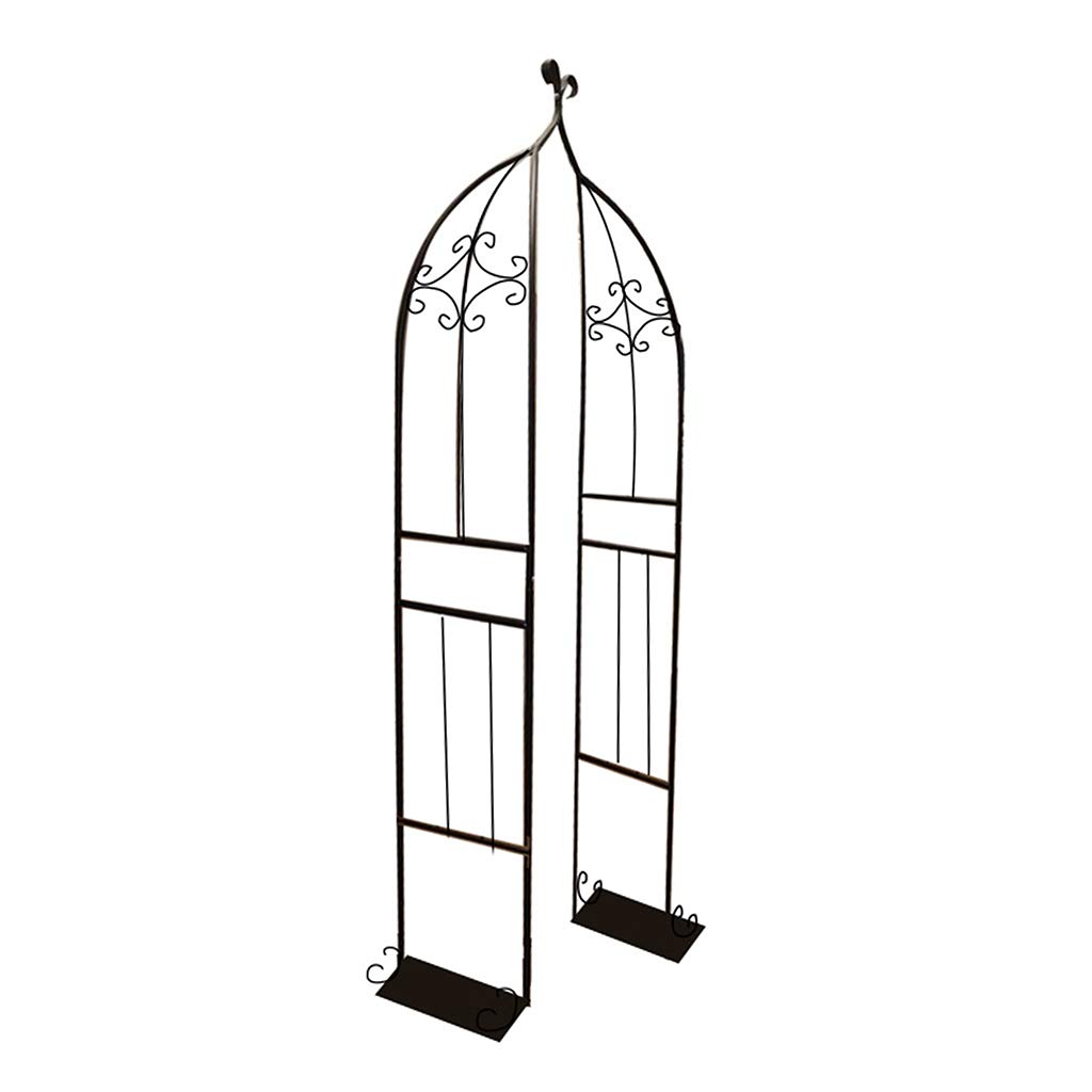 QLLL Decorative Garden Arch, Rose Arch, Archway Made of Iron, for Climbing Plants, Black