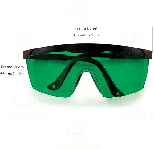Miniatura 2 de ABSORBER UV and Red Laser Safety Glasses for Typical 405nm, 445nm, 650nm and Infrared Laser Light for Hair Removal Eye Protection with Adjustable