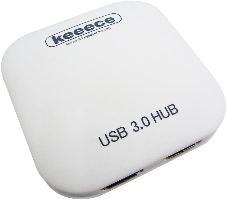 3R keeece 4-Port USB 3,0 Hub, White