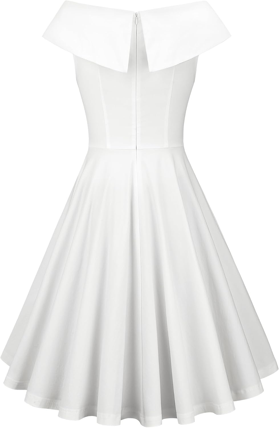 MUXXN Women's 1950s Retro Vintage Sleeveless V Neck Midi Cocktail Swing Dress - Image 4